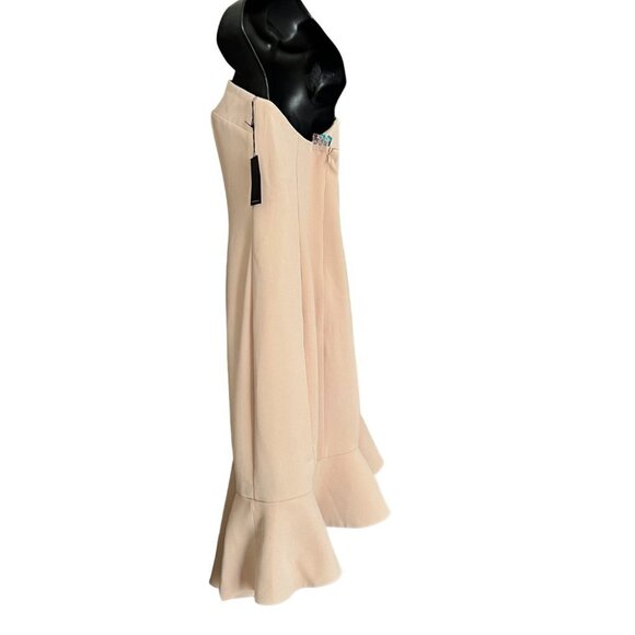 Chrissy Teigen x REVOLVE [Medium NWT] Micah Mini Dress in Nude - Picture 12 of 14